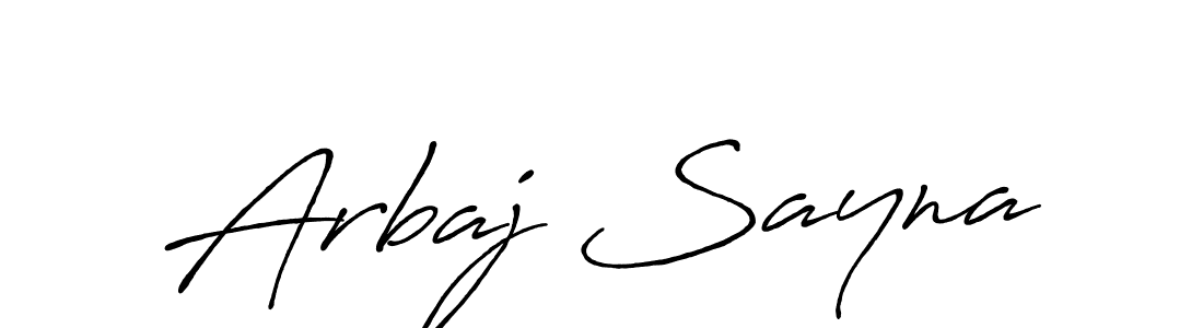 How to make Arbaj Sayna signature? Antro_Vectra_Bolder is a professional autograph style. Create handwritten signature for Arbaj Sayna name. Arbaj Sayna signature style 7 images and pictures png