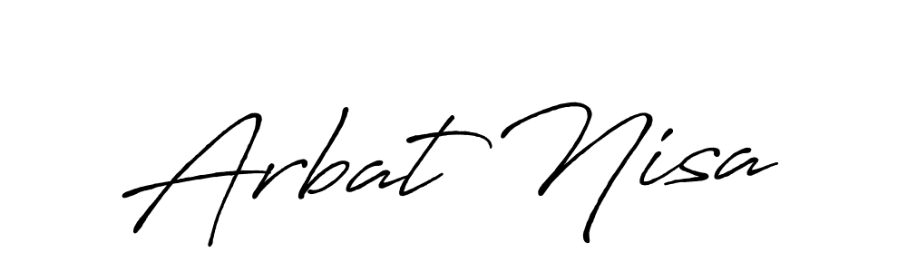 Design your own signature with our free online signature maker. With this signature software, you can create a handwritten (Antro_Vectra_Bolder) signature for name Arbat Nisa. Arbat Nisa signature style 7 images and pictures png