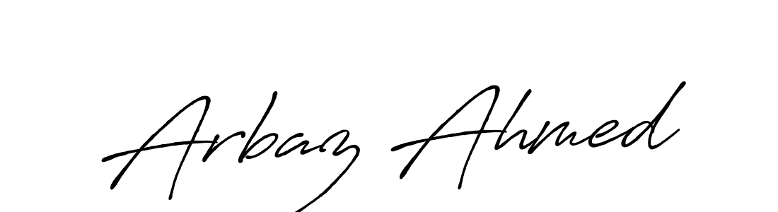 Make a beautiful signature design for name Arbaz Ahmed. With this signature (Antro_Vectra_Bolder) style, you can create a handwritten signature for free. Arbaz Ahmed signature style 7 images and pictures png