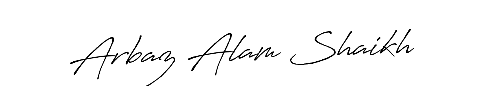 Use a signature maker to create a handwritten signature online. With this signature software, you can design (Antro_Vectra_Bolder) your own signature for name Arbaz Alam Shaikh. Arbaz Alam Shaikh signature style 7 images and pictures png