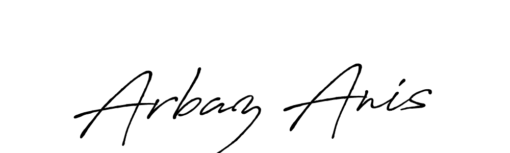 Create a beautiful signature design for name Arbaz Anis. With this signature (Antro_Vectra_Bolder) fonts, you can make a handwritten signature for free. Arbaz Anis signature style 7 images and pictures png