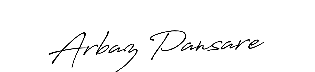 Arbaz Pansare stylish signature style. Best Handwritten Sign (Antro_Vectra_Bolder) for my name. Handwritten Signature Collection Ideas for my name Arbaz Pansare. Arbaz Pansare signature style 7 images and pictures png