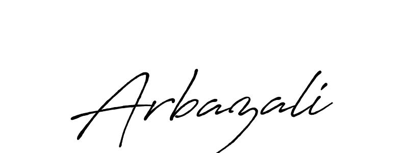 Make a beautiful signature design for name Arbazali. With this signature (Antro_Vectra_Bolder) style, you can create a handwritten signature for free. Arbazali signature style 7 images and pictures png