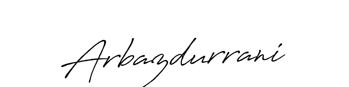 How to make Arbazdurrani name signature. Use Antro_Vectra_Bolder style for creating short signs online. This is the latest handwritten sign. Arbazdurrani signature style 7 images and pictures png