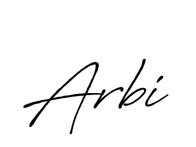 Make a beautiful signature design for name Arbi. With this signature (Antro_Vectra_Bolder) style, you can create a handwritten signature for free. Arbi signature style 7 images and pictures png