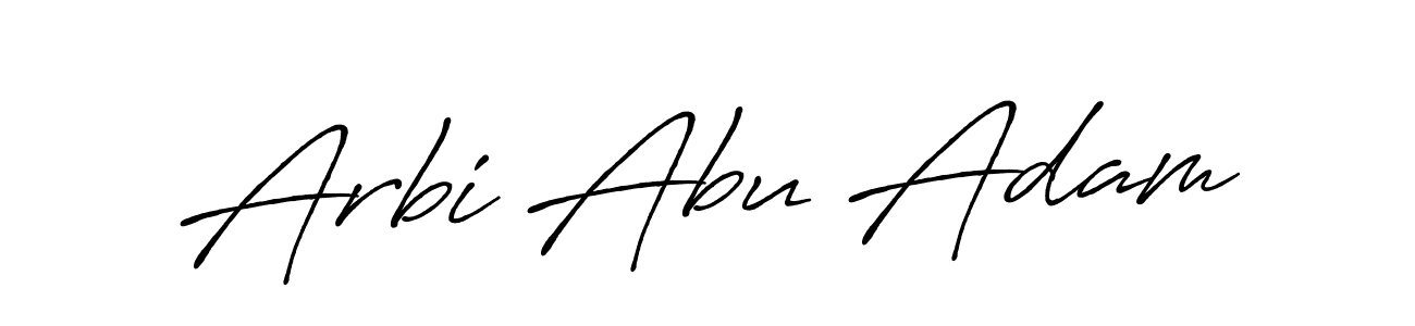 Make a beautiful signature design for name Arbi Abu Adam. With this signature (Antro_Vectra_Bolder) style, you can create a handwritten signature for free. Arbi Abu Adam signature style 7 images and pictures png