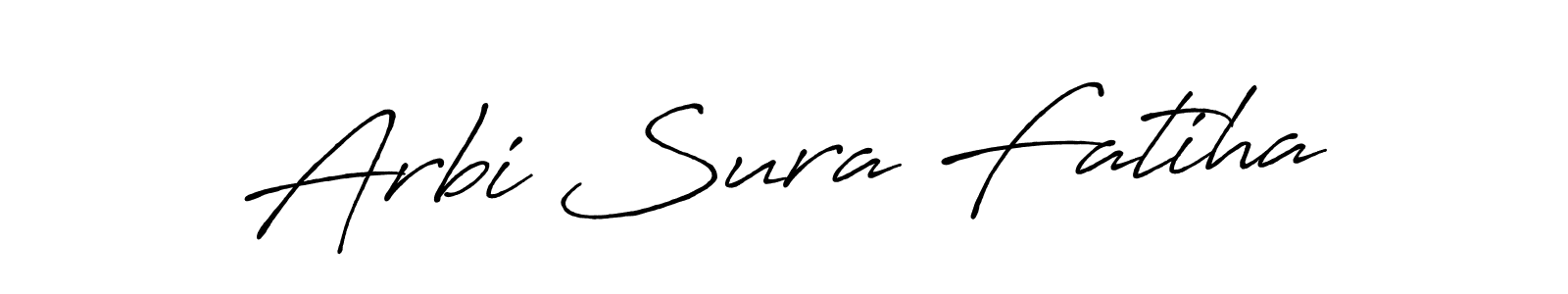 How to make Arbi Sura Fatiha signature? Antro_Vectra_Bolder is a professional autograph style. Create handwritten signature for Arbi Sura Fatiha name. Arbi Sura Fatiha signature style 7 images and pictures png