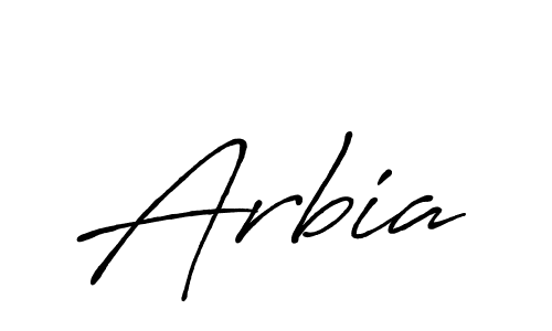 Arbia stylish signature style. Best Handwritten Sign (Antro_Vectra_Bolder) for my name. Handwritten Signature Collection Ideas for my name Arbia. Arbia signature style 7 images and pictures png