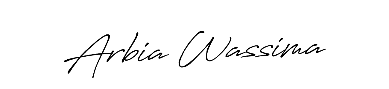 Here are the top 10 professional signature styles for the name Arbia Wassima. These are the best autograph styles you can use for your name. Arbia Wassima signature style 7 images and pictures png