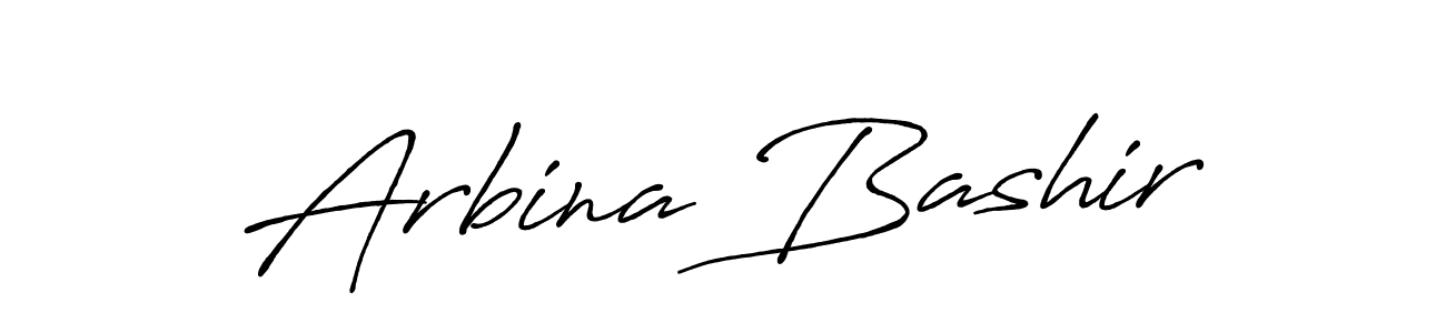How to make Arbina Bashir name signature. Use Antro_Vectra_Bolder style for creating short signs online. This is the latest handwritten sign. Arbina Bashir signature style 7 images and pictures png