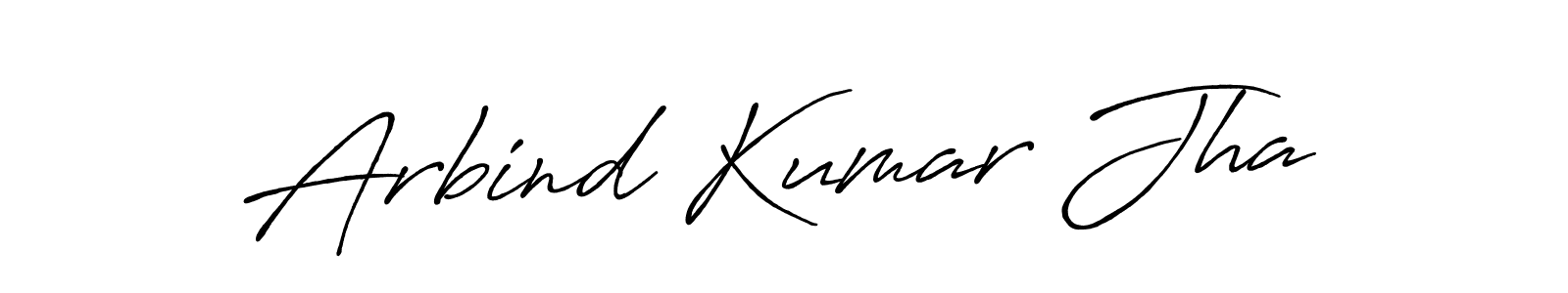 Make a beautiful signature design for name Arbind Kumar Jha. With this signature (Antro_Vectra_Bolder) style, you can create a handwritten signature for free. Arbind Kumar Jha signature style 7 images and pictures png