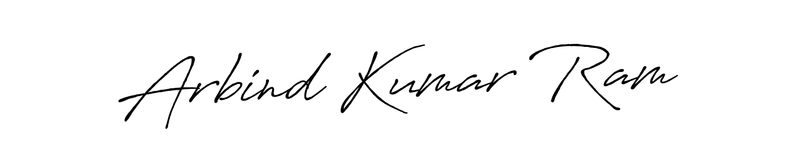 Make a beautiful signature design for name Arbind Kumar Ram. With this signature (Antro_Vectra_Bolder) style, you can create a handwritten signature for free. Arbind Kumar Ram signature style 7 images and pictures png