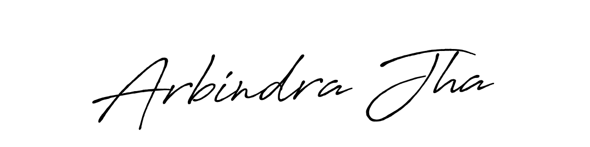 How to make Arbindra Jha name signature. Use Antro_Vectra_Bolder style for creating short signs online. This is the latest handwritten sign. Arbindra Jha signature style 7 images and pictures png