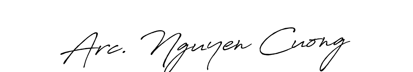 Design your own signature with our free online signature maker. With this signature software, you can create a handwritten (Antro_Vectra_Bolder) signature for name Arc. Nguyen Cuong. Arc. Nguyen Cuong signature style 7 images and pictures png