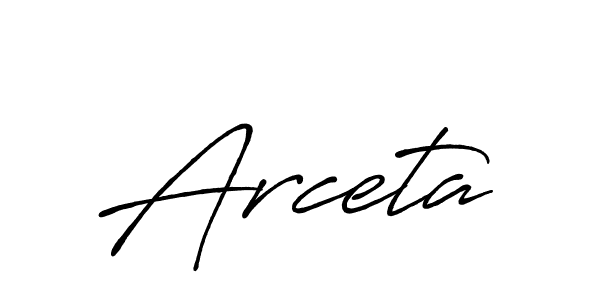 How to make Arceta name signature. Use Antro_Vectra_Bolder style for creating short signs online. This is the latest handwritten sign. Arceta signature style 7 images and pictures png