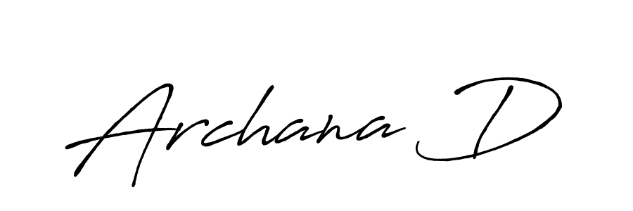 Design your own signature with our free online signature maker. With this signature software, you can create a handwritten (Antro_Vectra_Bolder) signature for name Archana D. Archana D signature style 7 images and pictures png