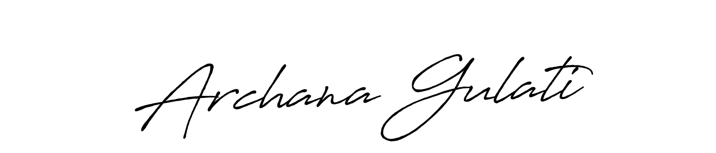 Archana Gulati stylish signature style. Best Handwritten Sign (Antro_Vectra_Bolder) for my name. Handwritten Signature Collection Ideas for my name Archana Gulati. Archana Gulati signature style 7 images and pictures png