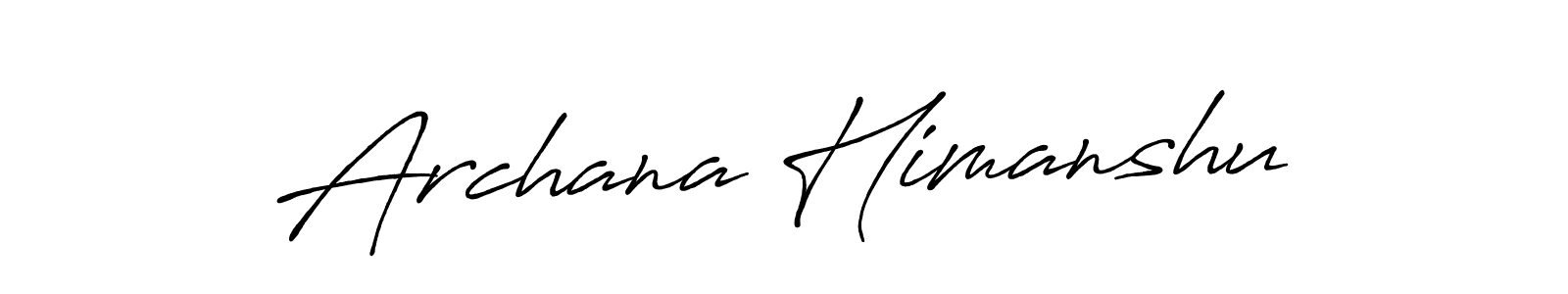 Antro_Vectra_Bolder is a professional signature style that is perfect for those who want to add a touch of class to their signature. It is also a great choice for those who want to make their signature more unique. Get Archana Himanshu name to fancy signature for free. Archana Himanshu signature style 7 images and pictures png