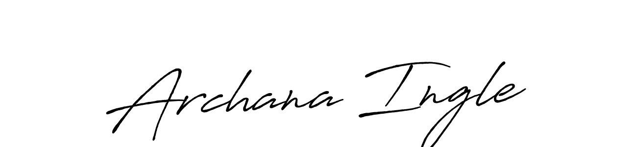 How to make Archana Ingle name signature. Use Antro_Vectra_Bolder style for creating short signs online. This is the latest handwritten sign. Archana Ingle signature style 7 images and pictures png