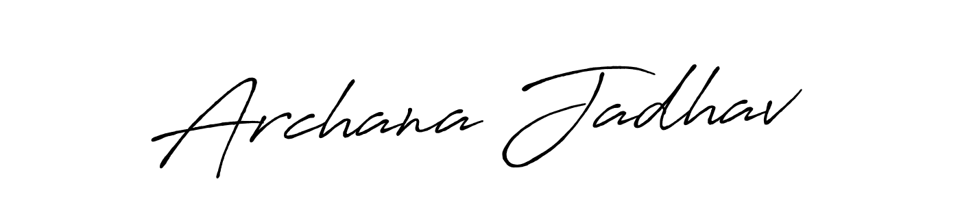 Make a beautiful signature design for name Archana Jadhav. With this signature (Antro_Vectra_Bolder) style, you can create a handwritten signature for free. Archana Jadhav signature style 7 images and pictures png