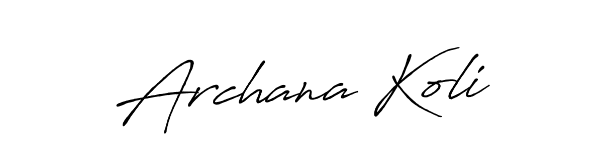 Archana Koli stylish signature style. Best Handwritten Sign (Antro_Vectra_Bolder) for my name. Handwritten Signature Collection Ideas for my name Archana Koli. Archana Koli signature style 7 images and pictures png