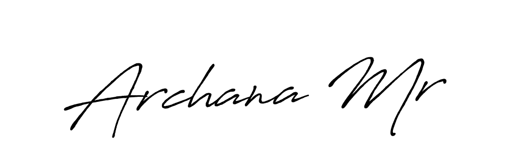 How to make Archana Mr name signature. Use Antro_Vectra_Bolder style for creating short signs online. This is the latest handwritten sign. Archana Mr signature style 7 images and pictures png