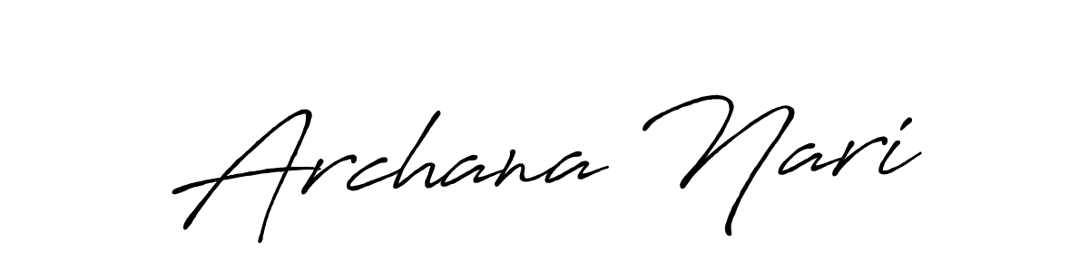Use a signature maker to create a handwritten signature online. With this signature software, you can design (Antro_Vectra_Bolder) your own signature for name Archana Nari. Archana Nari signature style 7 images and pictures png