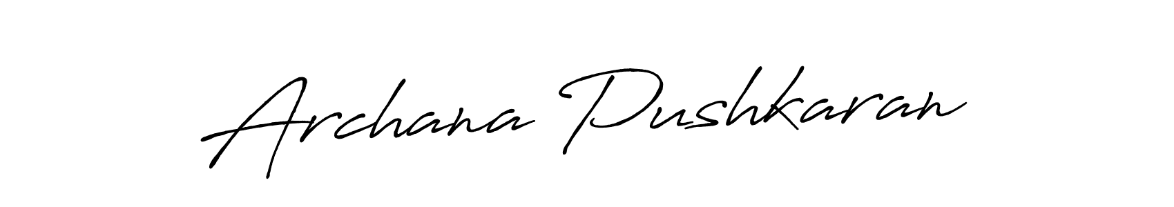 Create a beautiful signature design for name Archana Pushkaran. With this signature (Antro_Vectra_Bolder) fonts, you can make a handwritten signature for free. Archana Pushkaran signature style 7 images and pictures png