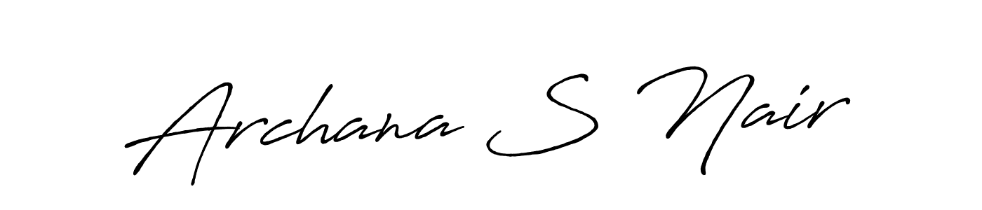 Also You can easily find your signature by using the search form. We will create Archana S Nair name handwritten signature images for you free of cost using Antro_Vectra_Bolder sign style. Archana S Nair signature style 7 images and pictures png