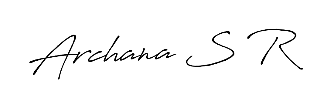 Make a beautiful signature design for name Archana S R. With this signature (Antro_Vectra_Bolder) style, you can create a handwritten signature for free. Archana S R signature style 7 images and pictures png