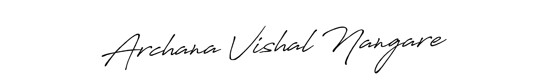 Also You can easily find your signature by using the search form. We will create Archana Vishal Nangare name handwritten signature images for you free of cost using Antro_Vectra_Bolder sign style. Archana Vishal Nangare signature style 7 images and pictures png