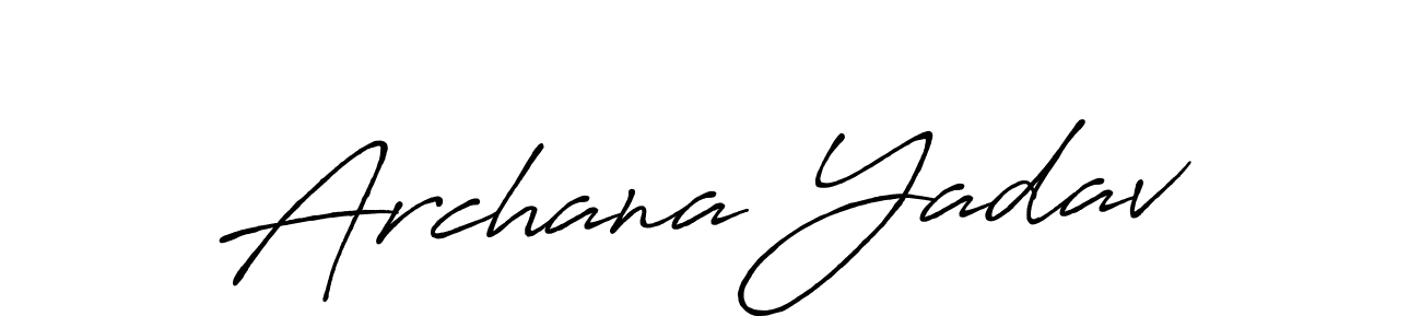 Use a signature maker to create a handwritten signature online. With this signature software, you can design (Antro_Vectra_Bolder) your own signature for name Archana Yadav. Archana Yadav signature style 7 images and pictures png