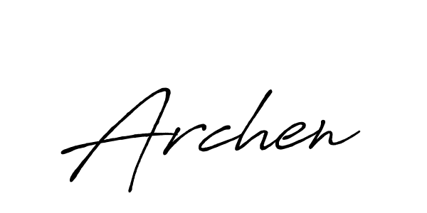 Make a beautiful signature design for name Archen. With this signature (Antro_Vectra_Bolder) style, you can create a handwritten signature for free. Archen signature style 7 images and pictures png