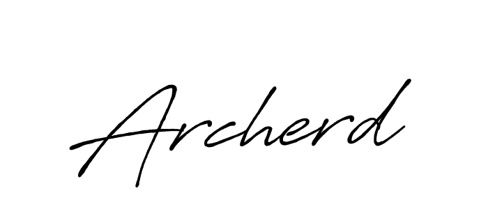 How to make Archerd name signature. Use Antro_Vectra_Bolder style for creating short signs online. This is the latest handwritten sign. Archerd signature style 7 images and pictures png