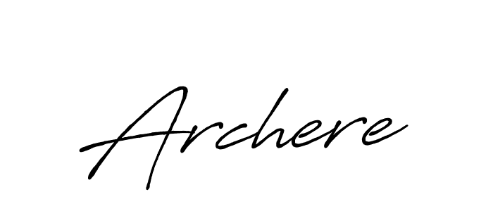 Archere stylish signature style. Best Handwritten Sign (Antro_Vectra_Bolder) for my name. Handwritten Signature Collection Ideas for my name Archere. Archere signature style 7 images and pictures png