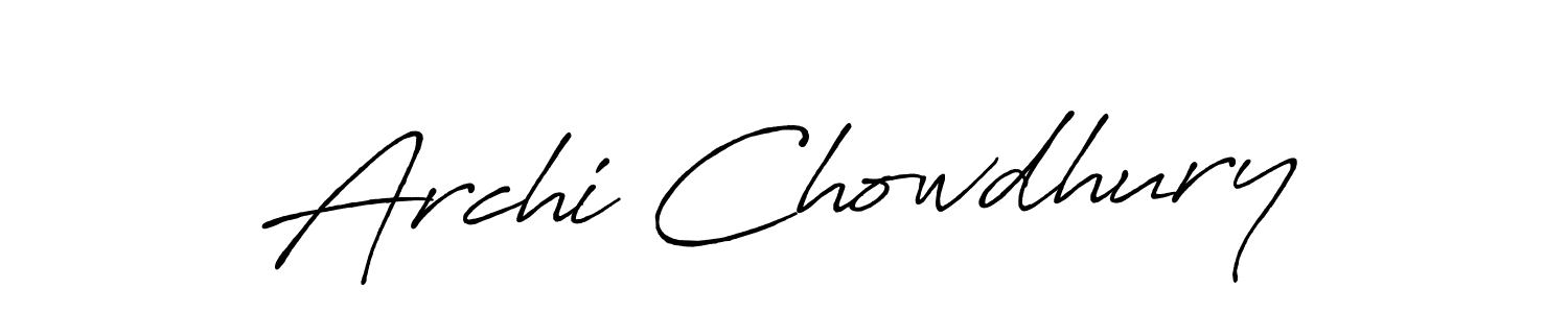 Antro_Vectra_Bolder is a professional signature style that is perfect for those who want to add a touch of class to their signature. It is also a great choice for those who want to make their signature more unique. Get Archi Chowdhury name to fancy signature for free. Archi Chowdhury signature style 7 images and pictures png