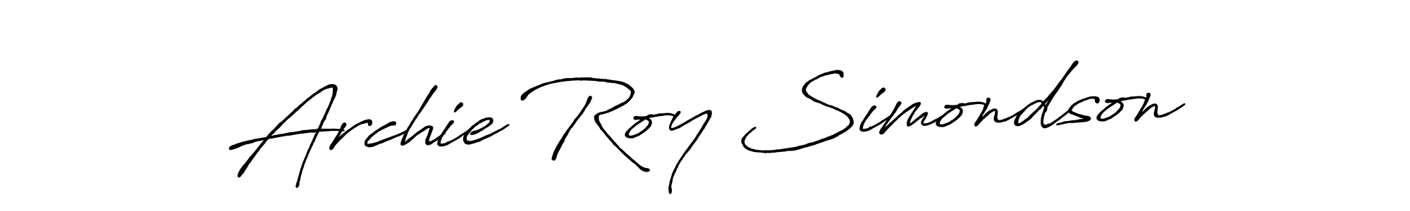 See photos of Archie Roy Simondson official signature by Spectra . Check more albums & portfolios. Read reviews & check more about Antro_Vectra_Bolder font. Archie Roy Simondson signature style 7 images and pictures png