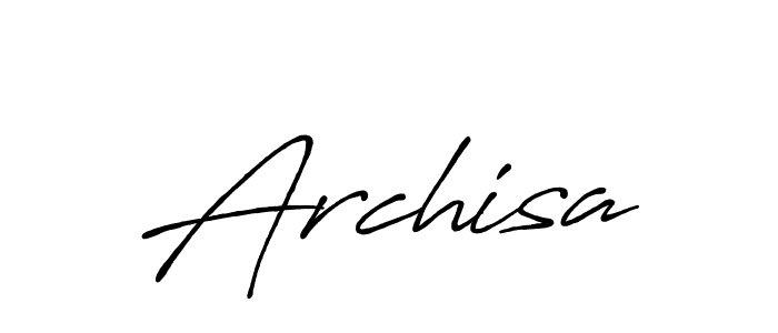 Design your own signature with our free online signature maker. With this signature software, you can create a handwritten (Antro_Vectra_Bolder) signature for name Archisa. Archisa signature style 7 images and pictures png