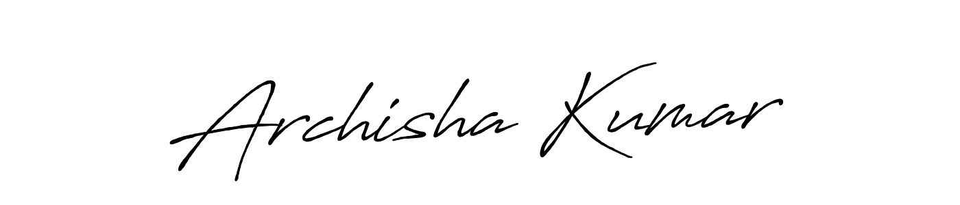 Make a beautiful signature design for name Archisha Kumar. With this signature (Antro_Vectra_Bolder) style, you can create a handwritten signature for free. Archisha Kumar signature style 7 images and pictures png