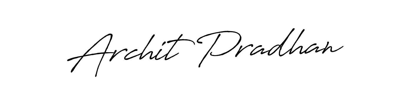 Also we have Archit Pradhan name is the best signature style. Create professional handwritten signature collection using Antro_Vectra_Bolder autograph style. Archit Pradhan signature style 7 images and pictures png
