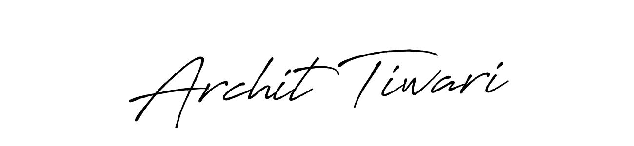 Make a beautiful signature design for name Archit Tiwari. With this signature (Antro_Vectra_Bolder) style, you can create a handwritten signature for free. Archit Tiwari signature style 7 images and pictures png