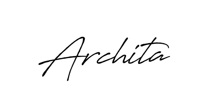 Make a beautiful signature design for name Archita. With this signature (Antro_Vectra_Bolder) style, you can create a handwritten signature for free. Archita signature style 7 images and pictures png