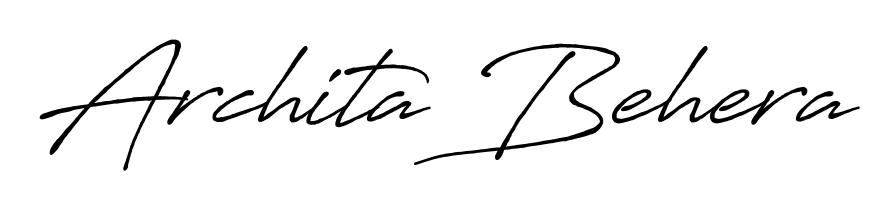 Personalize your online presence with Archita Behera signature rendered in elegant Antro_Vectra_Bolder font. Great for website footers and blogs. Archita Behera signature style 7 images and pictures png