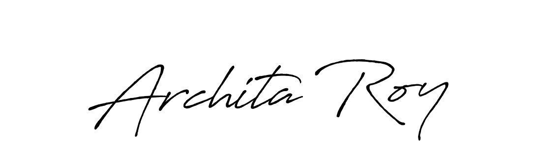 Make a beautiful signature design for name Archita Roy. With this signature (Antro_Vectra_Bolder) style, you can create a handwritten signature for free. Archita Roy signature style 7 images and pictures png
