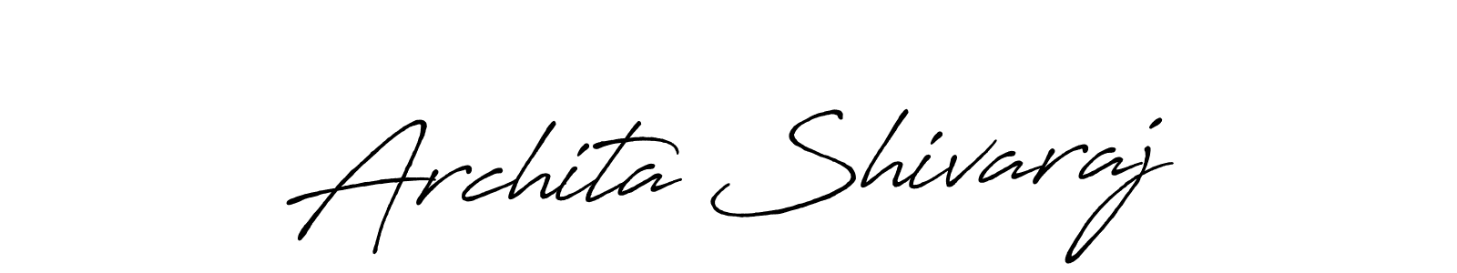 Create a beautiful signature design for name Archita Shivaraj. With this signature (Antro_Vectra_Bolder) fonts, you can make a handwritten signature for free. Archita Shivaraj signature style 7 images and pictures png