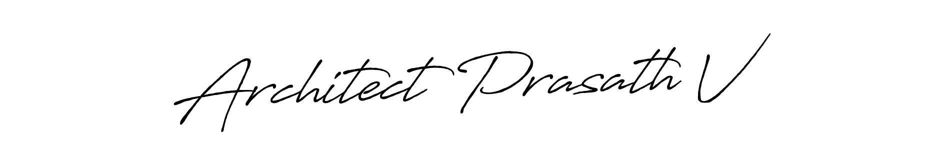 Architect Prasath V stylish signature style. Best Handwritten Sign (Antro_Vectra_Bolder) for my name. Handwritten Signature Collection Ideas for my name Architect Prasath V. Architect Prasath V signature style 7 images and pictures png