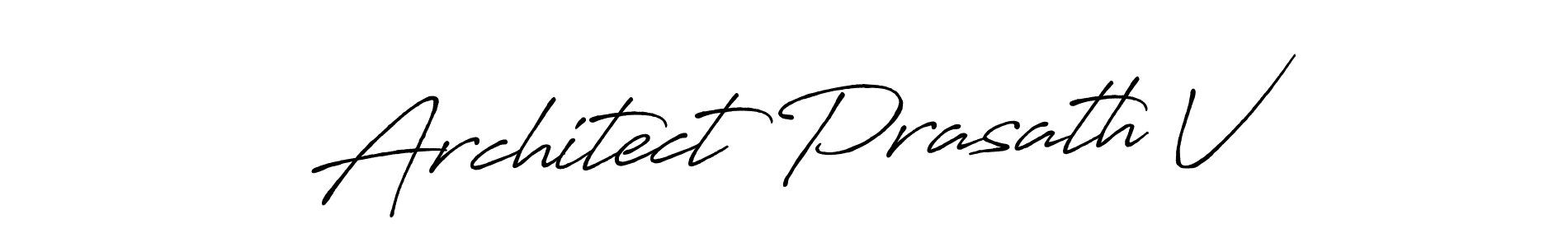 Create a beautiful signature design for name Architect Prasath V. With this signature (Antro_Vectra_Bolder) fonts, you can make a handwritten signature for free. Architect Prasath V signature style 7 images and pictures png