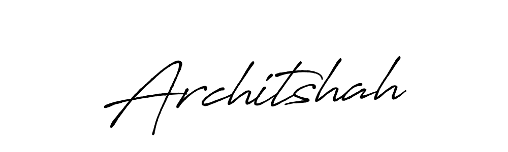 Design your own signature with our free online signature maker. With this signature software, you can create a handwritten (Antro_Vectra_Bolder) signature for name Architshah. Architshah signature style 7 images and pictures png