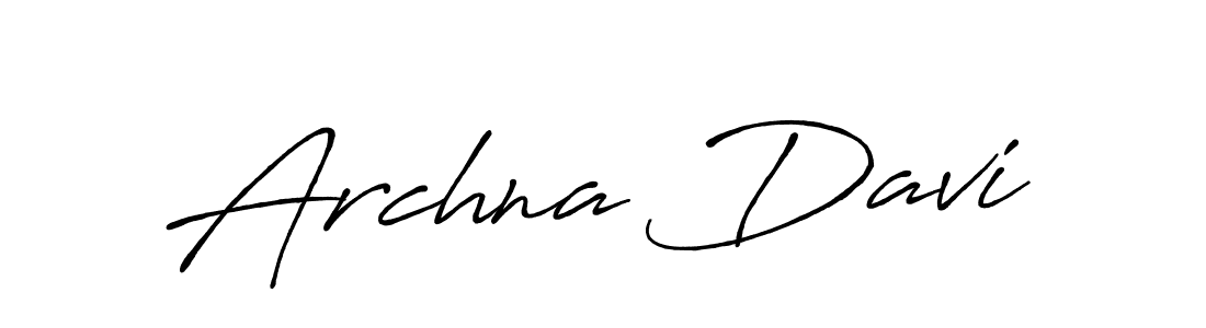 Archna Davi stylish signature style. Best Handwritten Sign (Antro_Vectra_Bolder) for my name. Handwritten Signature Collection Ideas for my name Archna Davi. Archna Davi signature style 7 images and pictures png