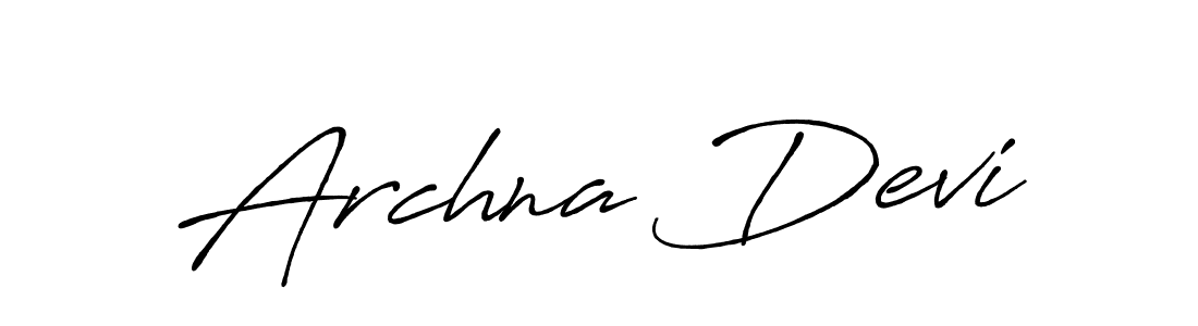 Create a beautiful signature design for name Archna Devi. With this signature (Antro_Vectra_Bolder) fonts, you can make a handwritten signature for free. Archna Devi signature style 7 images and pictures png